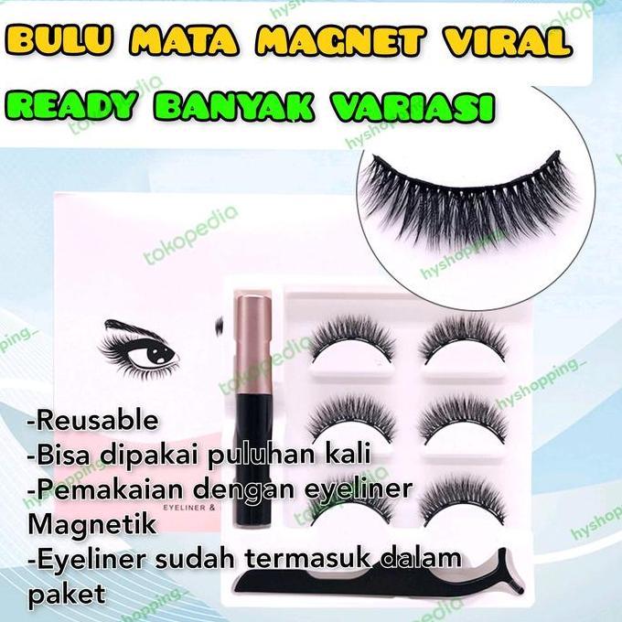 Bytwll- Bulu Mata Magnet / Bulu Mata Natural / Bulu Mata Eyelash Magnetic