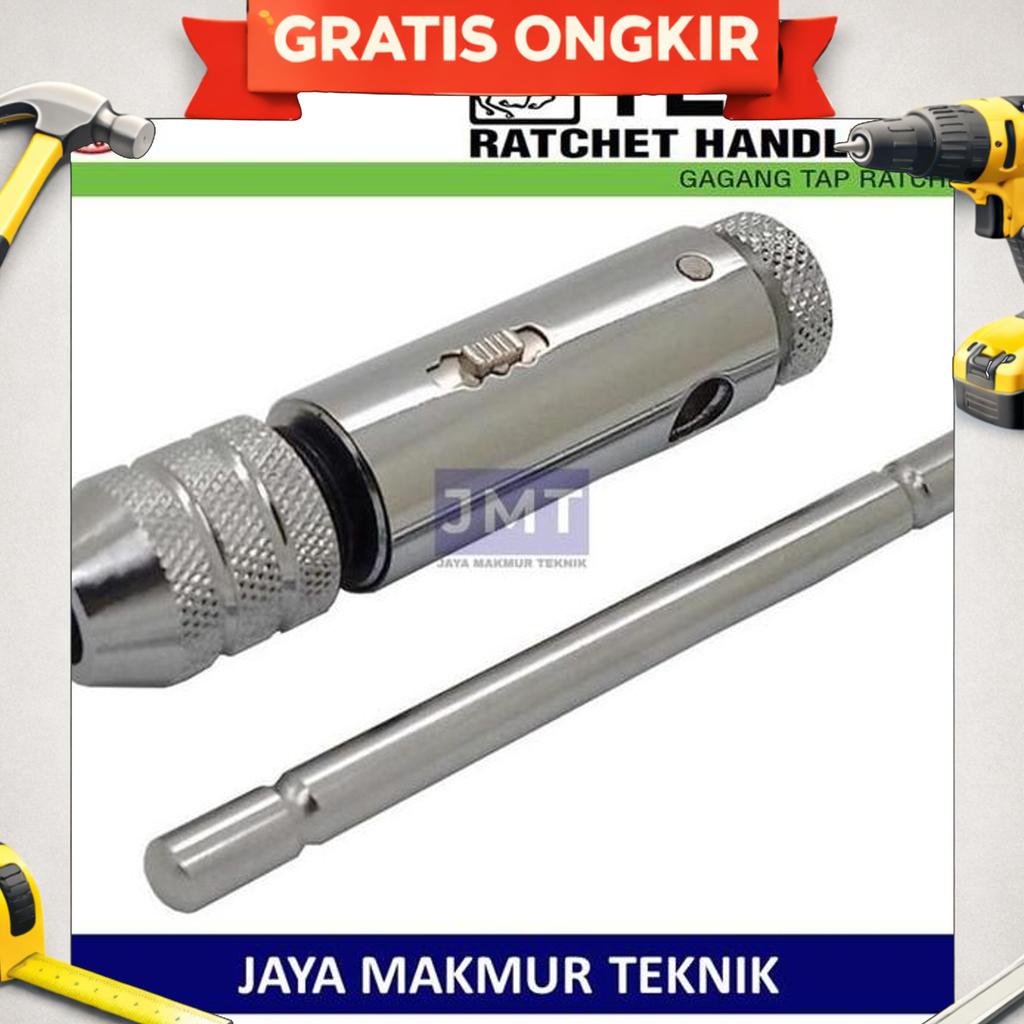 Tekiro Handle Tap Ratchet M3-M10 Handel Tap Racet M5-M12 Gagang Tap