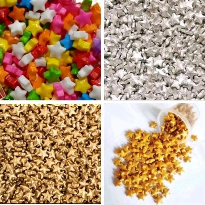 Winwin- Sprinkle Bintang, Sprinkle Warna-Warni Bintang, Taburan Kue Bintang