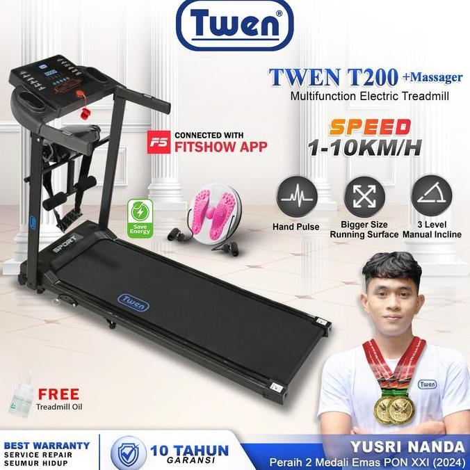 dina_shopsee - twen t2wa new t2 new m t2wam treadmill listrik treadmill portable treadmill multifung