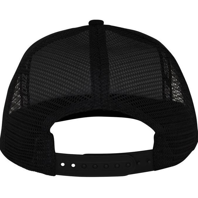 SANTA CRUZ CRUZ EMBROIDERED MESH TRUCKER HAT / TOPI - BLACK