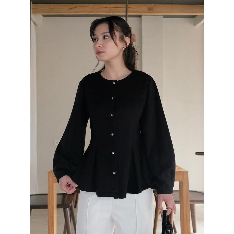 Gracias Label - Kea Blouse - Neo Tailoring - Soft Cotton - Atasan Wanita - Office Attire LS