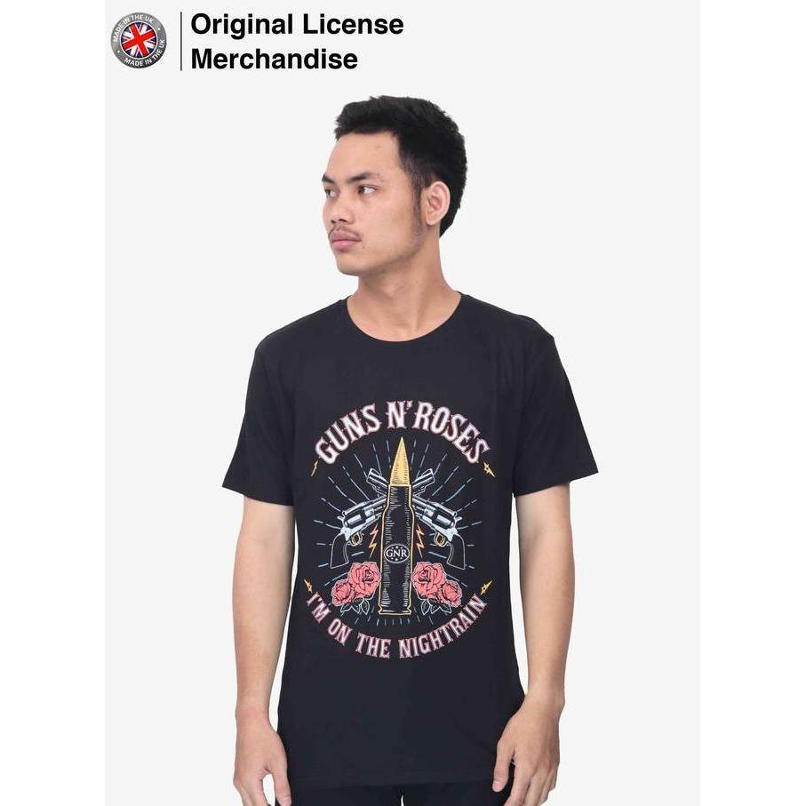 Kaos Baju Tshirt Pria Rock Musik GNR GUNS N ROSES Original Night Train