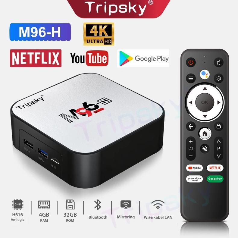 Cuci Gudang Tripsky M96-H Android Tv Box Android 11.0 Os Ram 4Gb Rom 32Gb 4K Hd Wifi Stb Smart Tv Bo