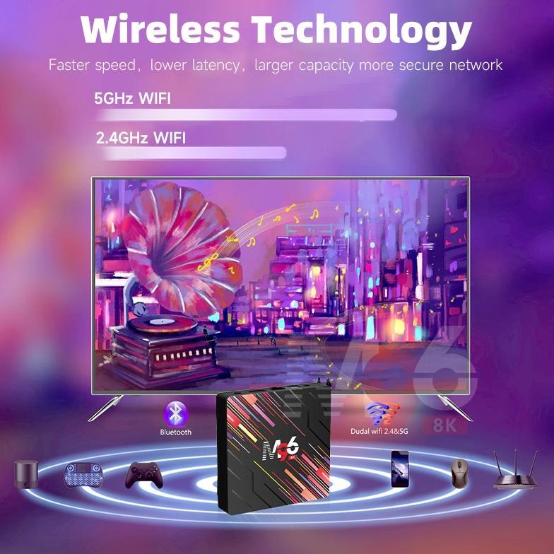 hot product tripsky m96 color android tv box stb tv box android 13.0 ram4gb rom64g 4k hd bluetooth s