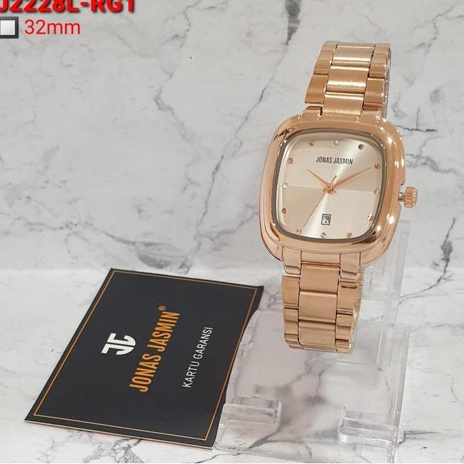 BISA COD JAM TANGAN WANITA JONAS JASMIN 2228 ORIGINAL RANTAI TANGGAL AKTIF DIAMETER 3.2 CM TAHAN AIR