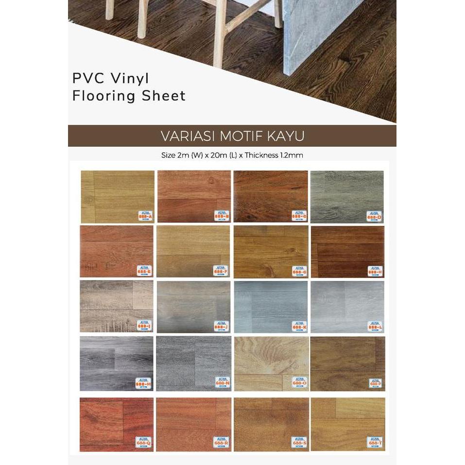 Diskon Karpet Lantai Motif Kayu Untuk Ruang Tamu / Jual Vinyl Murah