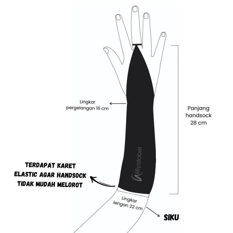 MANSET HANDSOCK PENDEK CINCIN RENDA SPANDEK RAYON / HANDSOCK RING KAOS RAYON Buruan