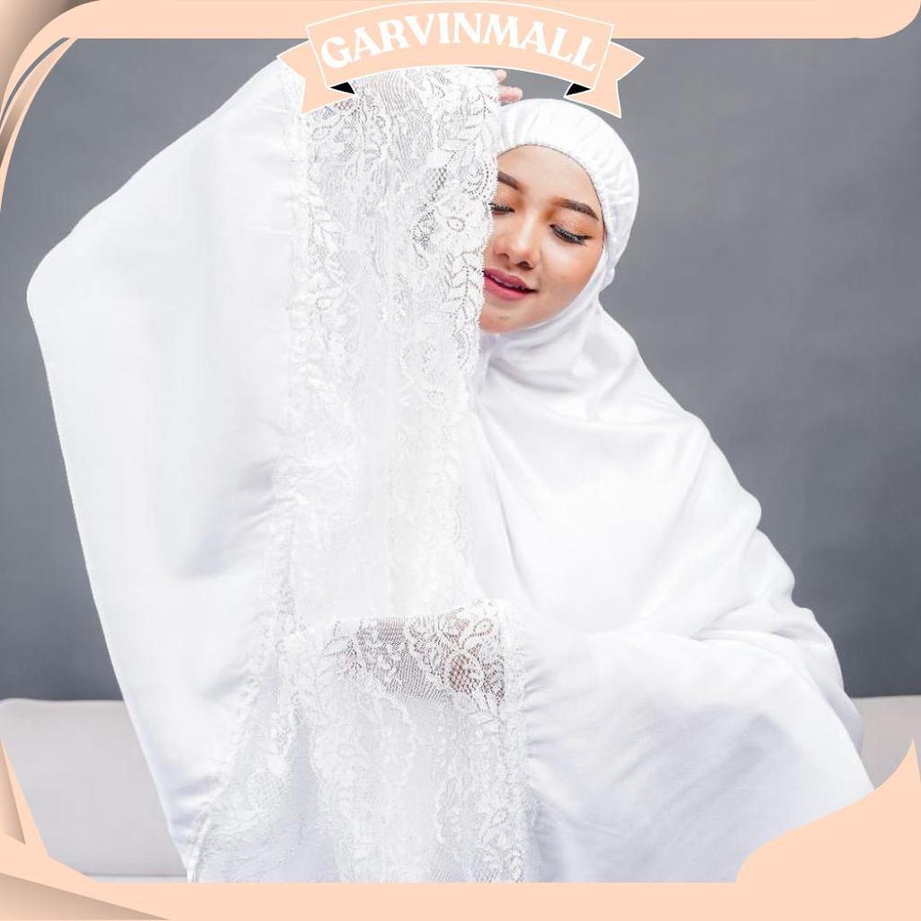 Mukena Dewasa Putih Polos Renda Bahan Katun Rayon Super Premium Size Super Jumbo Dan Mukenah Terusan