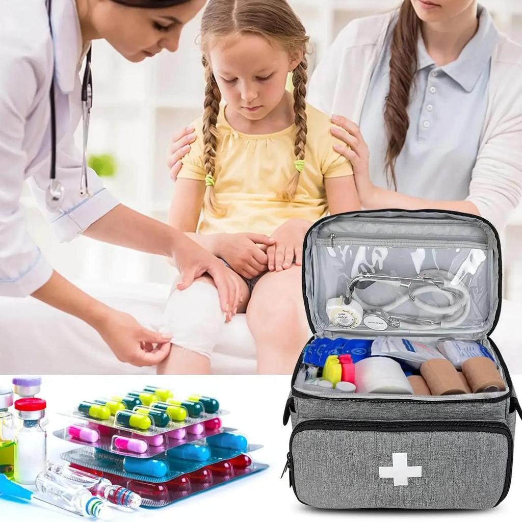 Small medicine storage bag Portable medical emergency kit Home medicine storage box medical kit