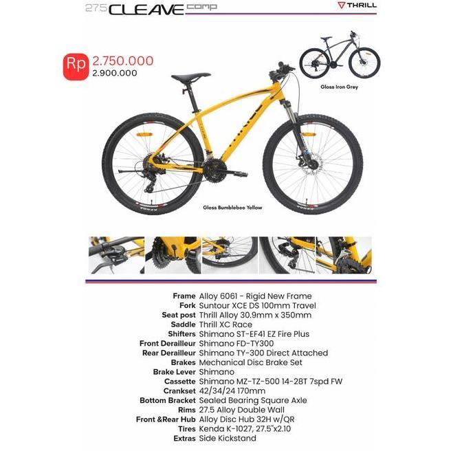 Terlaris Sepeda Gunung Thrill Cleave Comp