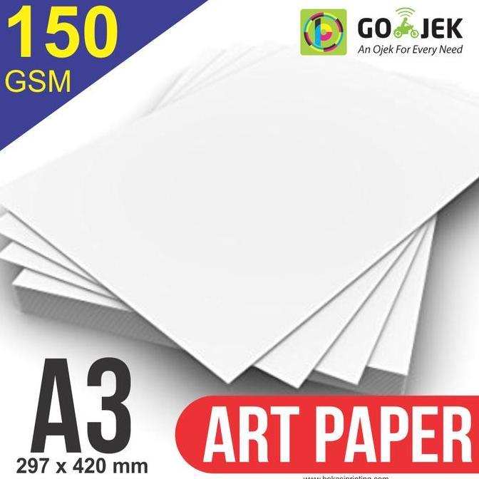 Kertas Printer Art Paper 150 gram Ukuran A3 29.7x42 cm  cm