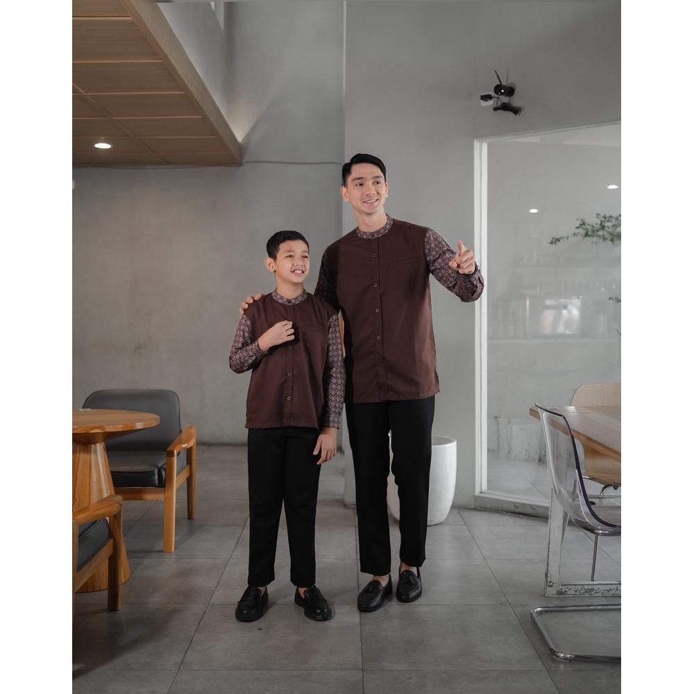 Gratong Kemko Mahogany Kemeja Koko Pakaian Casual Pria