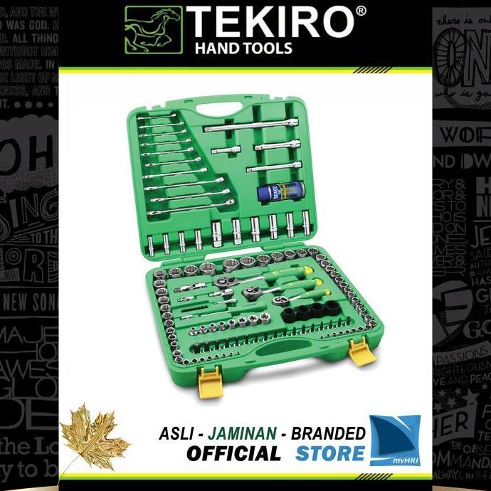 Kunci Sok Set Isi 120 pcs Stang 1/4 + 3/8 + 1/2" inch 12 PT TEKIRO
