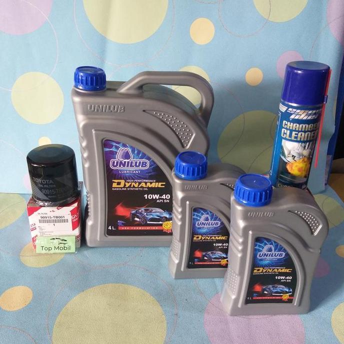 PUPYLO Paket oli mesin Unilub 10W-40 Innova Fortuner Hilux Bensin 6L (5)