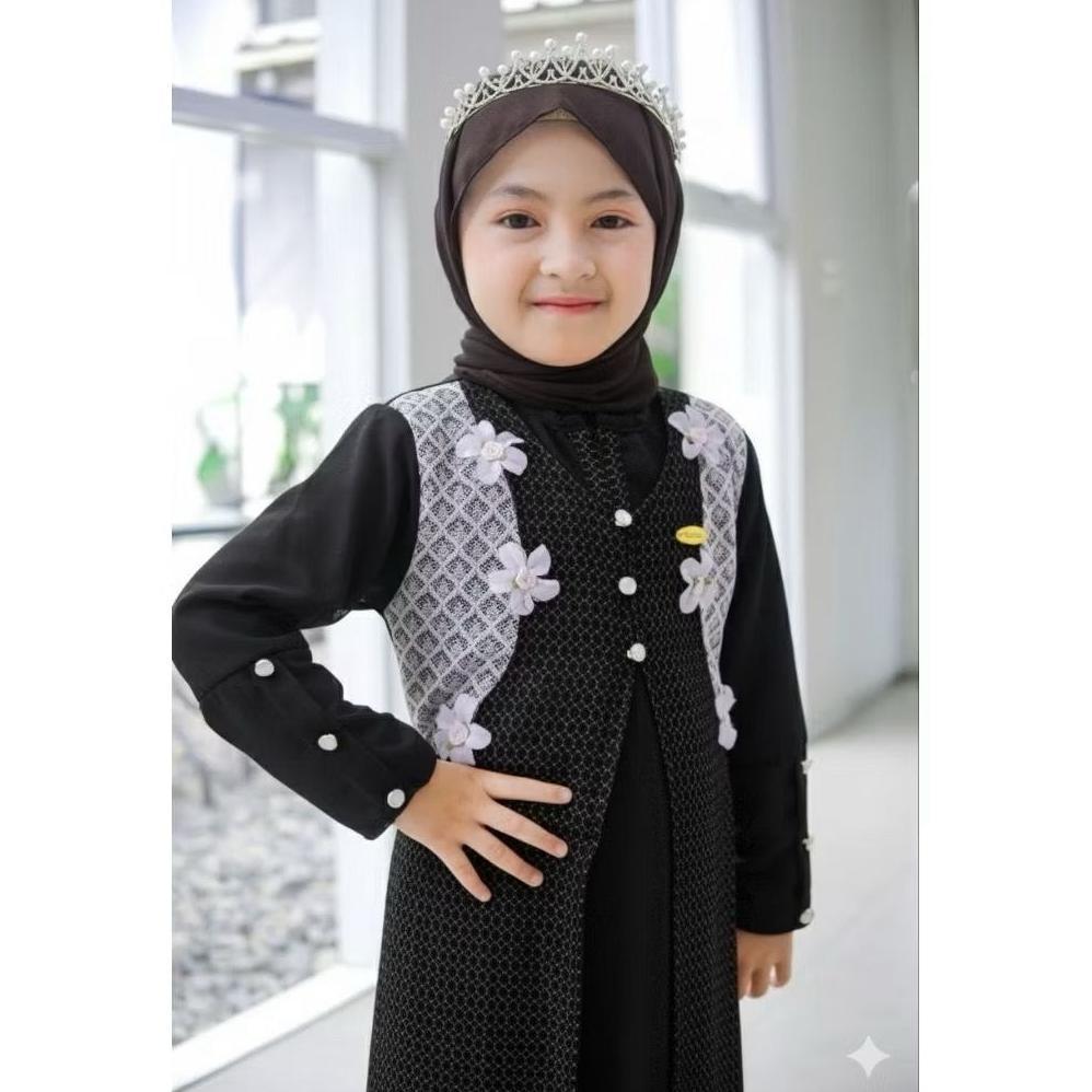 Grade Ori Aisha Kids ( Set Kimar ) Gamis Anak Terbaru Dari Umur 3-12 Thn  Baju Gamis Anak Kekinian B