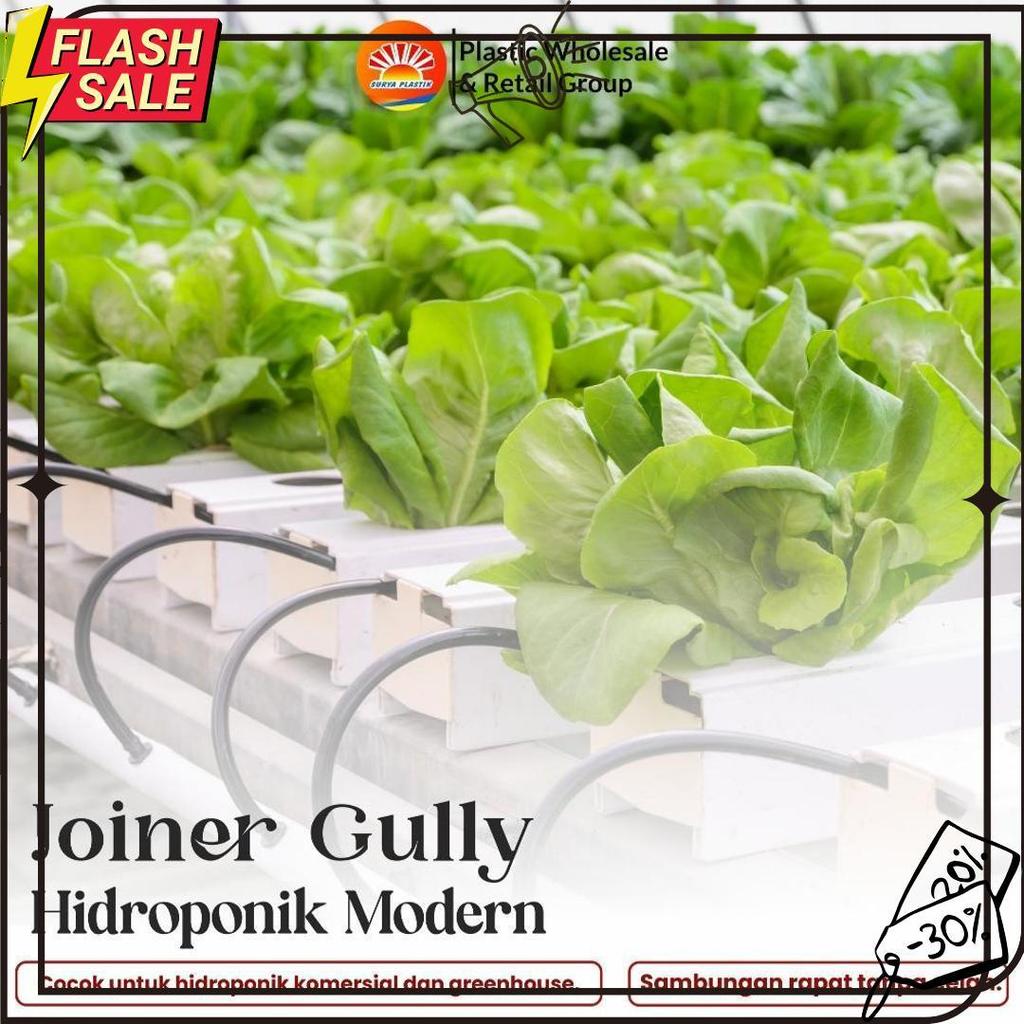 Joiner Gully Hidroponik Nft Dft Trapesium -  Sambungan Talang Hidroponik Nft Dft Anti Bocor Termurah