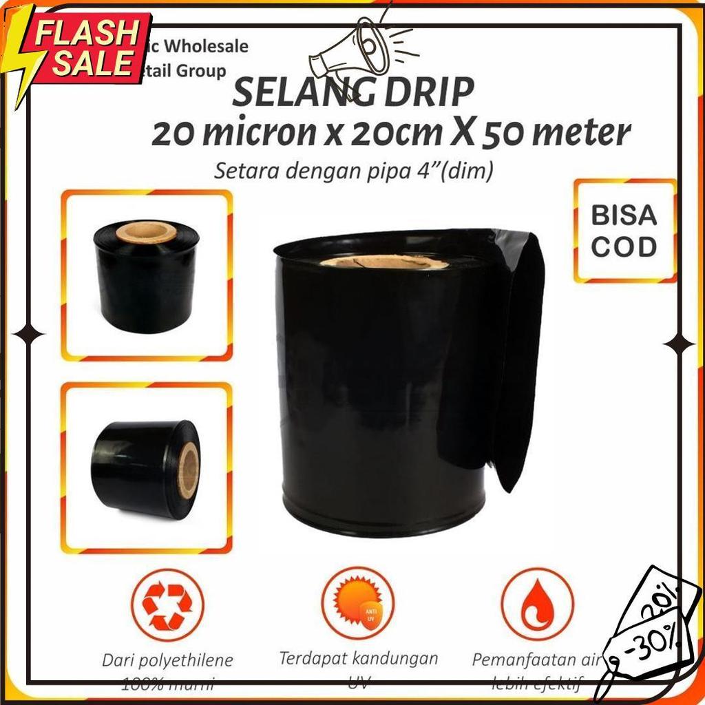 Selang Drip 20 Micron 4 Dim 50 Meter - Pipa 4 Inch Meledak