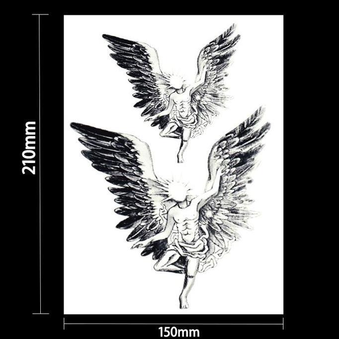 KOZOROSTORE Gd Sayap Malaikat Tato Dada Tahan Lama Tato Tahan Lama Tato Temporer Tahan Air Tato Ange