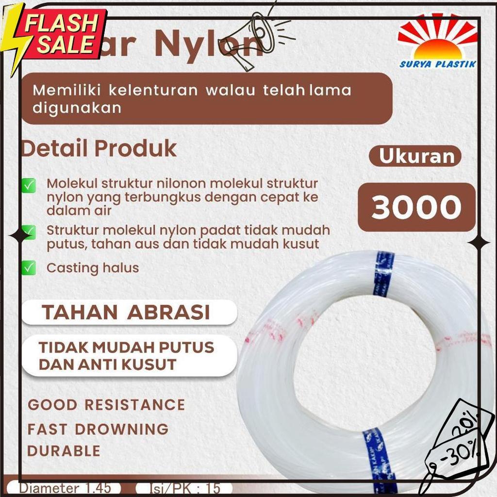 Senar Cap Ikan Kakap  Ukuran 3000 (120)  Per Roll /Tali Senar Pancing / Senar Layangan Meledak