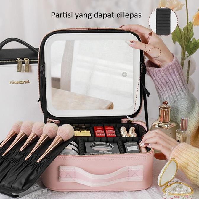 XERANA [Hadiah Hari Valentine] Tempat make up tas kosmetik make up kotak make up kosmetik tempat mak