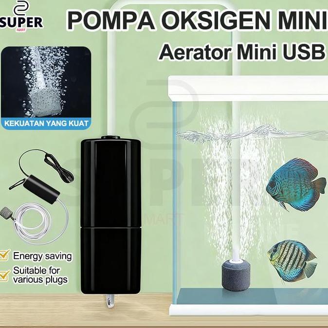 RAMAZ Pompa Udara Aquarium USB Aerator/Aerator Aquarium USB Pompa Udara Akuarium Ikan Airator Gelemb