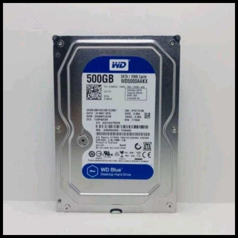 Hardisk 1Tb / 500Gb Wd Blue Sata 3,5" - Hdd 1Tb/500Gb Pc Cpu Baru 0 Days Hdd
