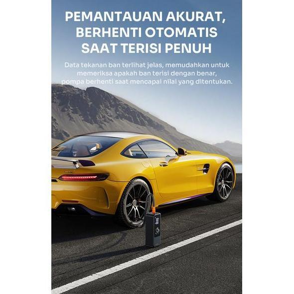 Vivan Portable Air Pump Inflator Electric Pompa Ban Mobil Sepeda Motor Pasti Diskon