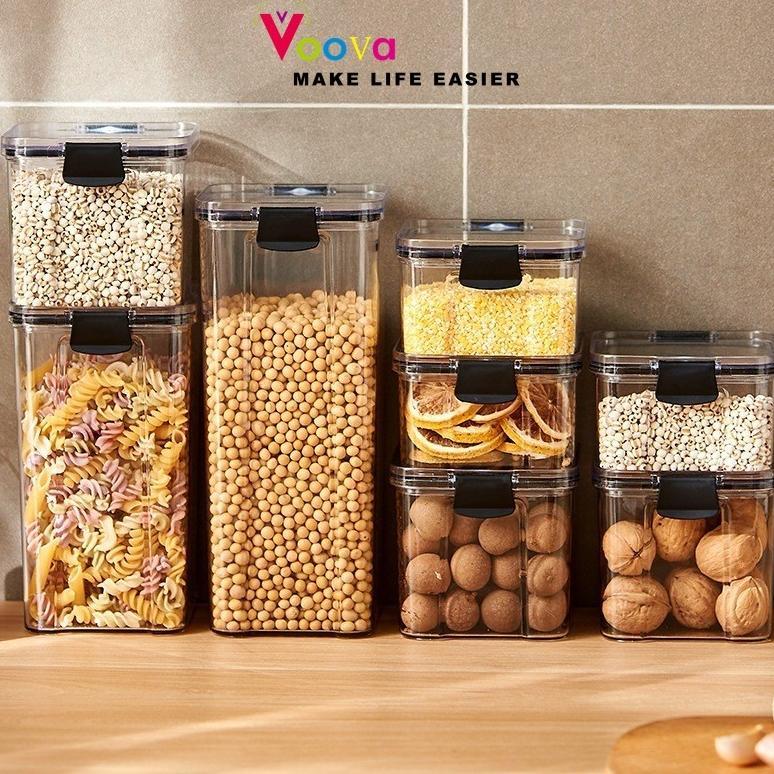VOOVA Toples Akrilik Set/ Toples Tebal Kedap Udara/ Set Toples Lebaran