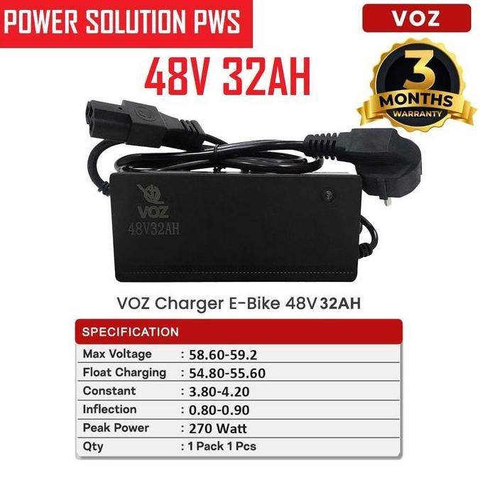 Charger Sepeda Listrik 48V 32Ah / Charge Batere sepeda Kendaraan Listrik ebike voz 12v 32 Ah