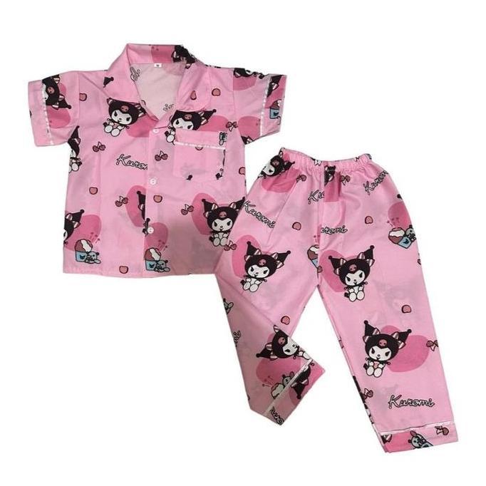 AI174 >> PIAMA ANAK PEREMPUAN VIRAL KARAKTER KUROMI USIA 1-10 TAHUN