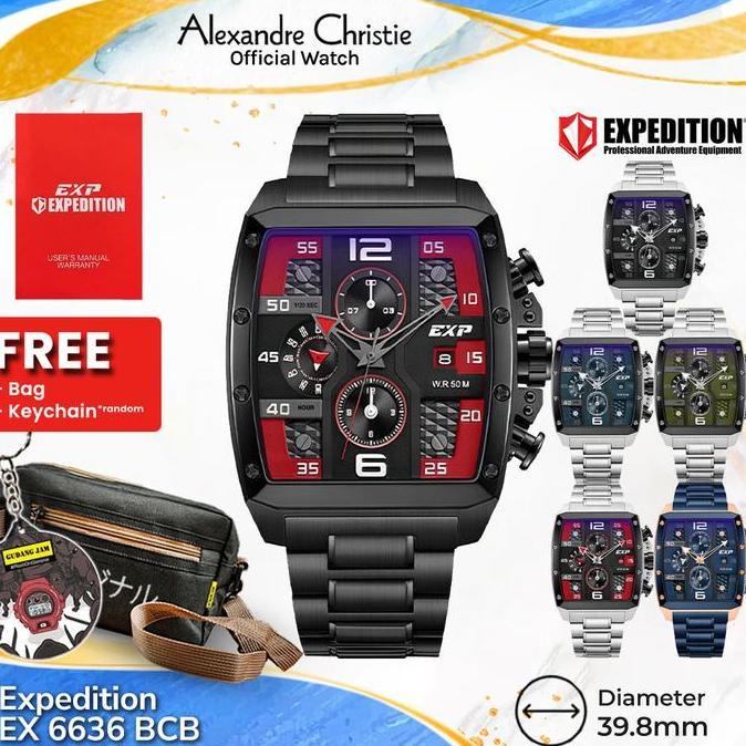 Ready Expedition Pria Ex 6636 Bcb Ex6636 E 6636 Ex6636Bcb 6636 Stainless Steel Strap | Original 100%
