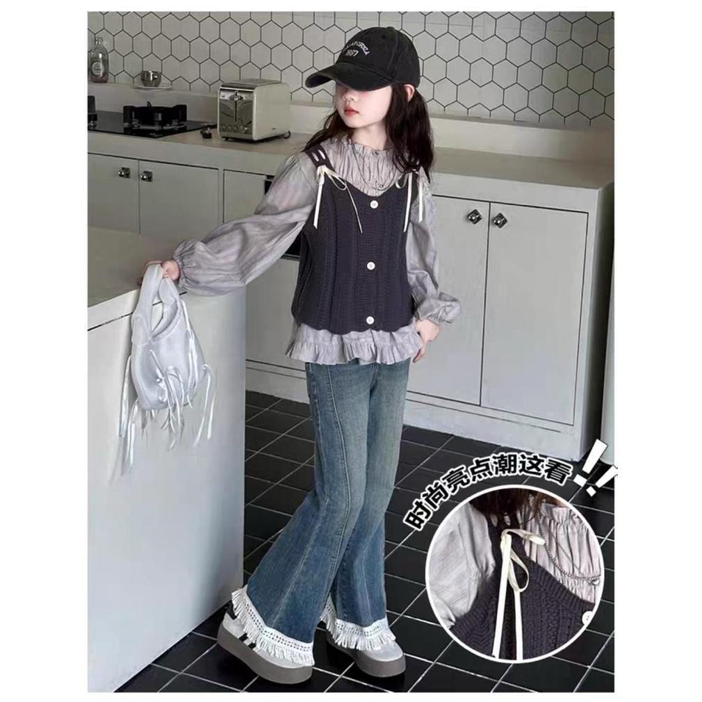 Diskont 3In1 Baju Korea Lebaran Anak Perempuan 5 - 10 Tahun Premium