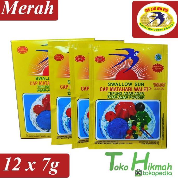 AGAR-AGAR BUBUK+SWALLOW GLOBE/WALET 1PCS 11GR+TEPUNG AGER TINGGI SERAT KODE 1177
