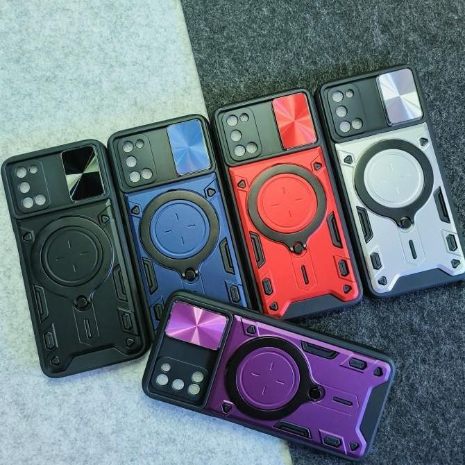 Samsung A31 EvoX Army Military Flash Flip Lens Armor Case Shockproof