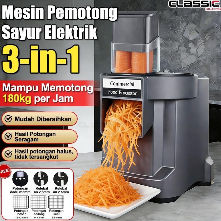 Mesin Potong Sayuran Multifungsi Listrik/Mesin Pemotong Dadu/Mesin Pemotong Kentang Wortel Dadu Alat