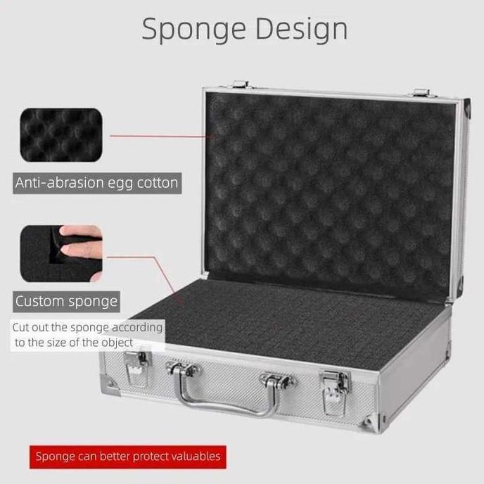 Hardcase Aluminium Portable Serbaguna - Kotak Penyimpanan Alat, Kamera, Elektronik, Makeup, Koleksi,