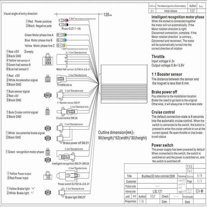 Controller sepeda listrik 48v 500w bldc brushless kontroler 36v/48v selis universal 36volt 48volt 35