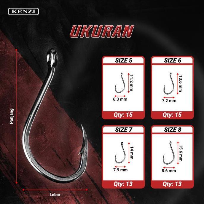 MATA KAIL KENZI ISEAMA RING POWER CARBON HOOKS BLACK NICKEL