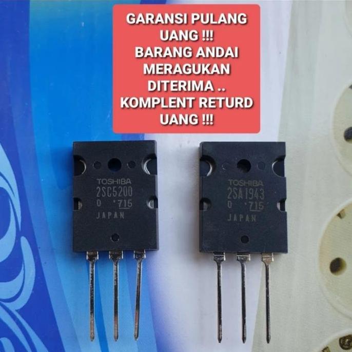 Toshiba Transistor C5200 A1943 Original Jepang Lot 715 Chip Besar Harga Satu Set Baru Mulus Daya Out