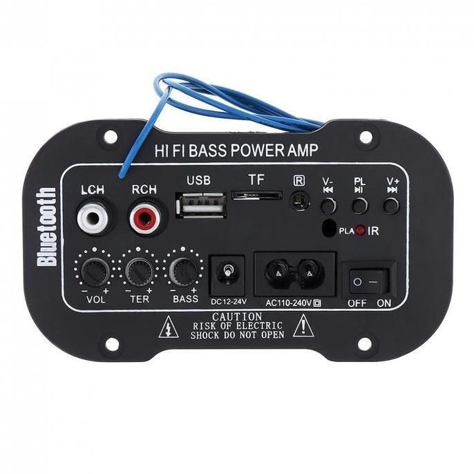 OCARA (Redy Stok, COD) 5 Inci 12V 24V 220V Amplifier Ampli Mini Board Audio Bluetooth USB FM Radio T