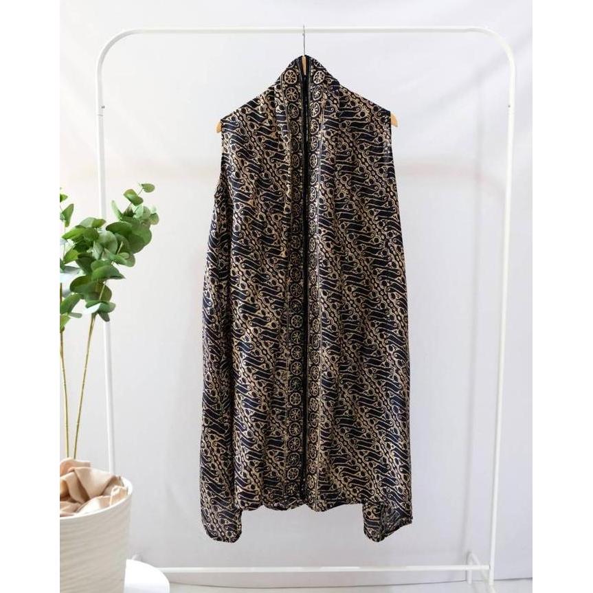 Atasan Batik Outer Batik Wanita Batik Viscos Batik Hitam Modern Parang Outer Wanita Cardigan Batik W