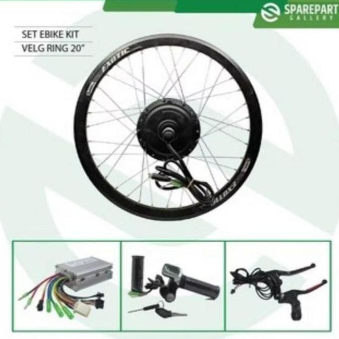Set Ebike Kit Dinamo Motor bldc 48v500w + Velg Sepeda Listrik (Konversi Sepeda Listrik)