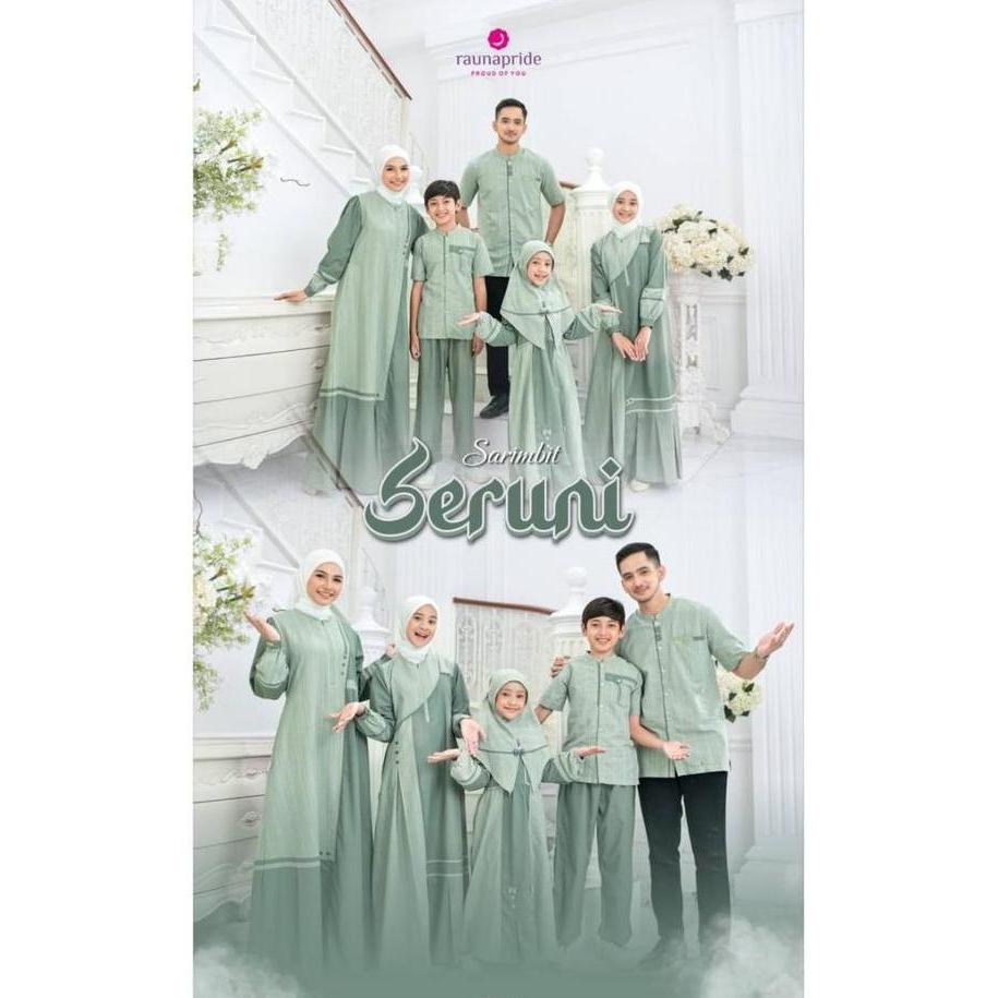 Seruni Green Sarimbit Raunapride Lebaran  Couple Keluarga