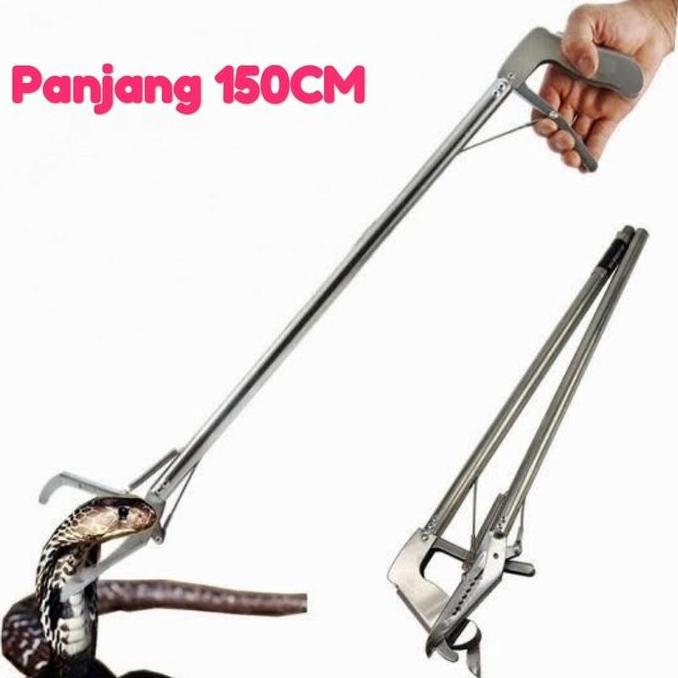 PROMO Stik Stick Tongkat Alat Galah Batang Jepit Penangkap Tangkap Ular 1.5m
