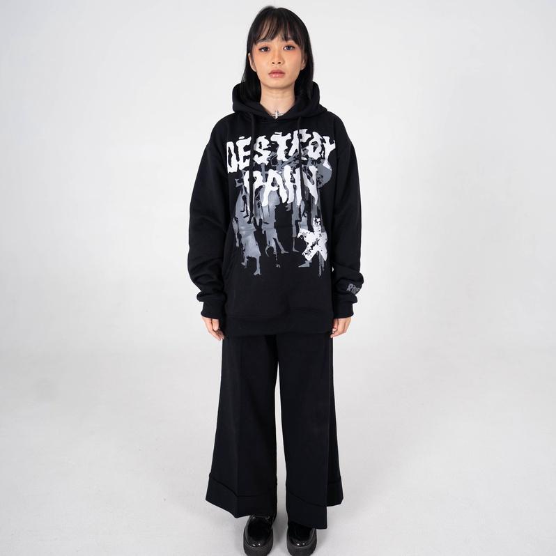 NEW Roofair Hoodie Black - Destroy [terbaik][terlaris]