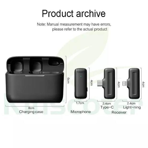 Microphone Mic Clip On wireless Android Type C Ios Iphone Mikrofon Vlog Live Stream