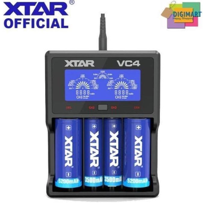 FESPATI10 - XTAR VC4, 4 SLOT BATTERY CHARGER FOR LI-ION NI-MH