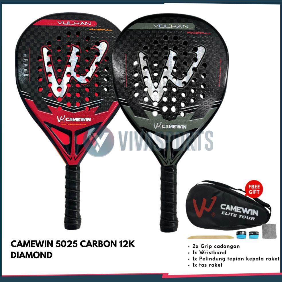 VIVASPORTS - CAMEWIN 5025 VULKAN Raket Padel Carbon 12K / Padel Racket CAMEWIN 5025 Original