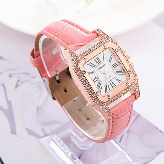 Sedia Watch Wanita Ide Hadiah Hari Valentine Jam Tangan Fashion Quartz Ladies Dress Leather Watch La